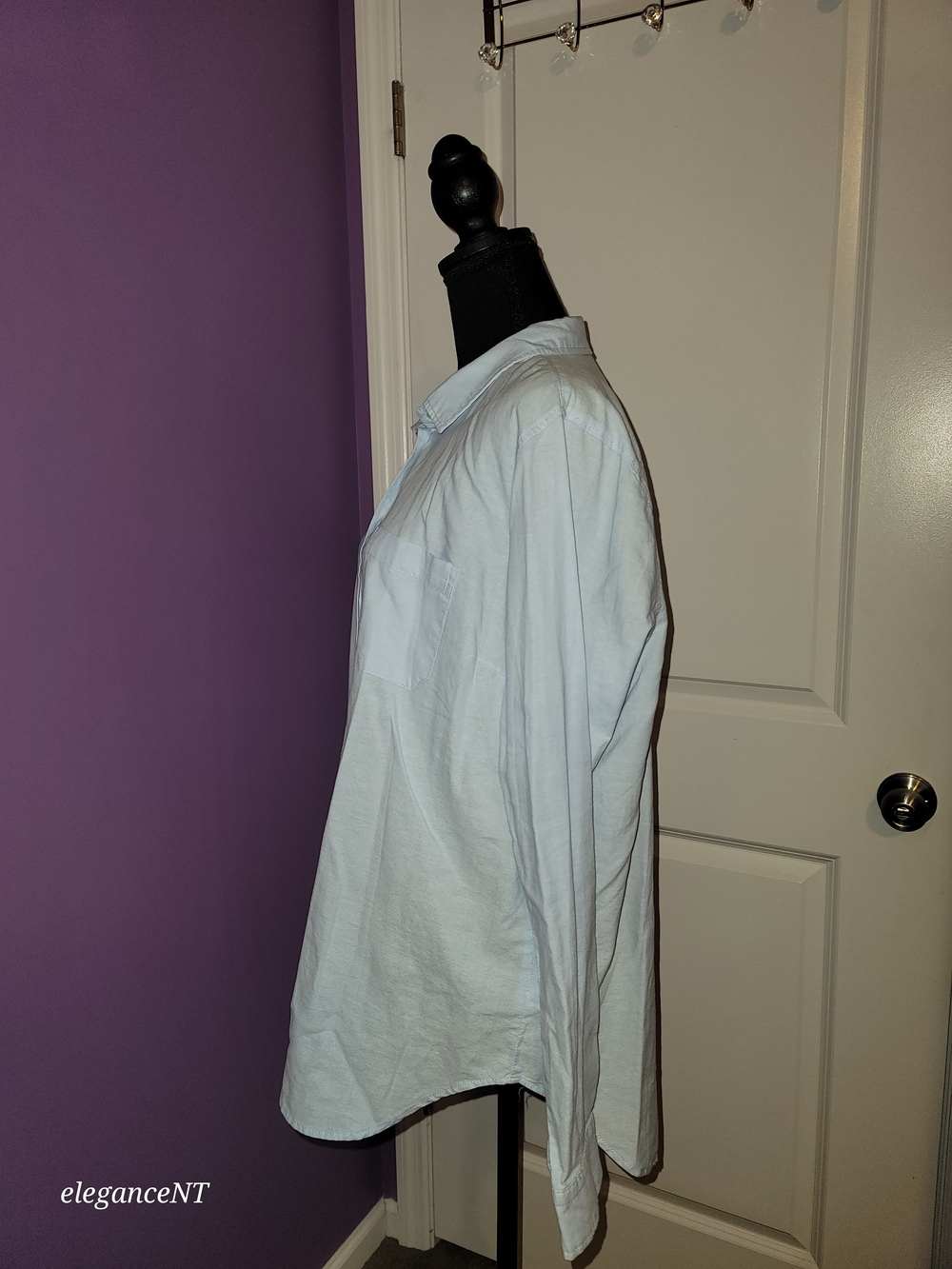 Old Navy Light Blue Button-Down Shirt - Women's Long Sleeve Sz: XL - Picture 7 of 9